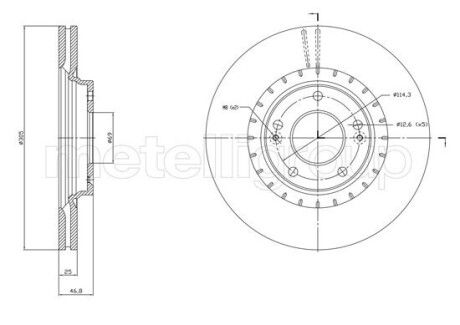 CIFAM HYUNDAI диск гальмівний передн. i30 17-, Tucson 15- 800-1818C