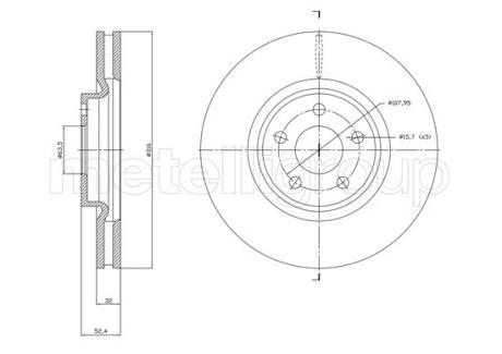 CIFAM FORD гальмівний диск S-MAX 2.0TDCI 15- 800-1830C