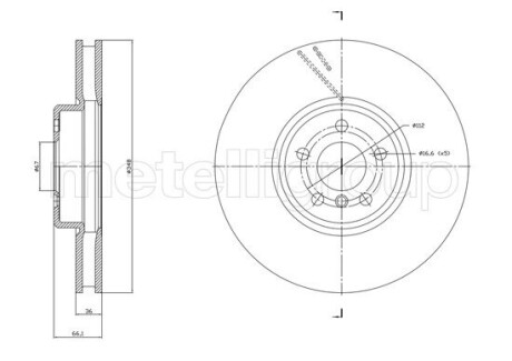 CIFAM BMW Гальмівний диск передній правий 3 (G20, G80, G28) 18-, X3 (G01, F97) sDrive 18 d 18-20 800-1868C