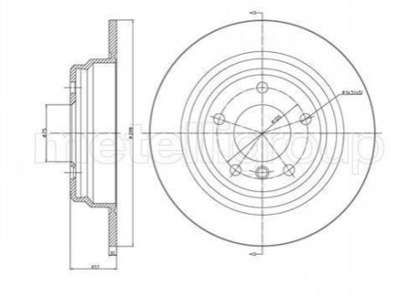 Тормозной диск (задний) CIFAM 800-397C (фото 1)