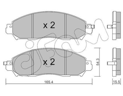 CIFAM NISSAN Колодки торм. пер. LEAF (ZE1) Electric 17-, Navara 2,3dCi 15- 822-1081-1