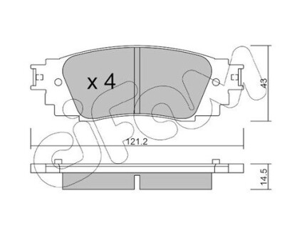 CIFAM TOYOTA колодки гальм. задн. LEXUS NX 14- 822-1089-0