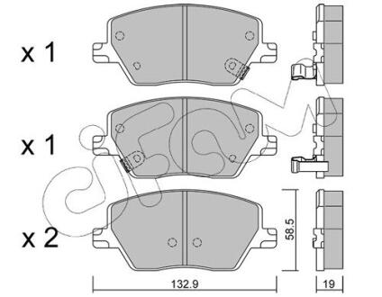 CIFAM FIAT Колодки тормозные передние TIPO  16- 822-1103-0