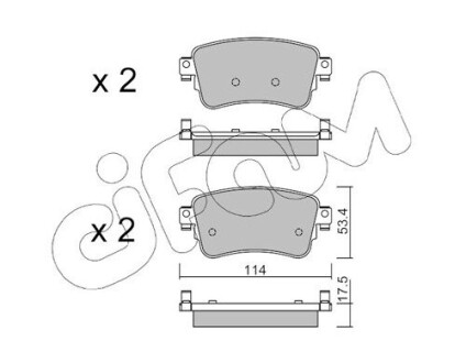 CIFAM CITROEN гальмівні колодки задн. SPACETOURER,  DISPATCH IV,JUMPY, EXPERT 1.6/ 2.0 D 02.16- 822-1108-0