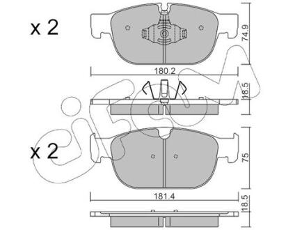 CIFAM VOLVO гальмівні колодки передн.&quot;18&quot; S60 III, S90 II, V60 II, V90 II, XC40/60, XC90 II 822-1120-0