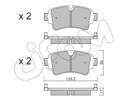 CIFAM VW колодки гальм. задн. AUDI A4/A5/Q5/Q7 15- 822-1129-0