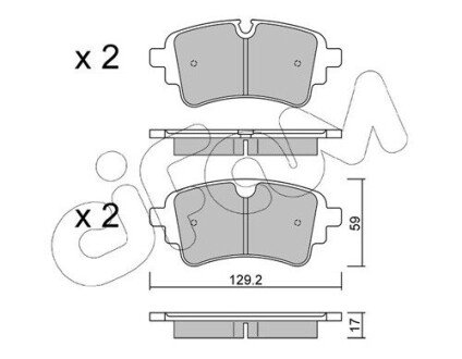 Колодки гальмівні (задні) Audi A4/A6/Q5/Q7/VW Touareg 15- 82211291