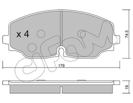 CIFAM VW гальмівна колодка передн. ATLAS 16- 822-1171-0