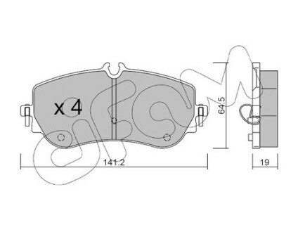 CIFAM VW гальмівні колодки передн. AMAROK 10-, CRAFTER 2.0 TDI 16- 822-1175-0