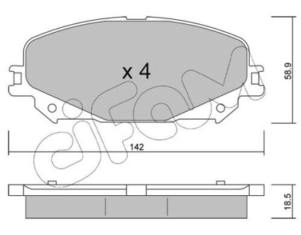 CIFAM RENAULT гальмівні колодки передн. Espace V, Grand Scenic IV 15- 822-1176-0