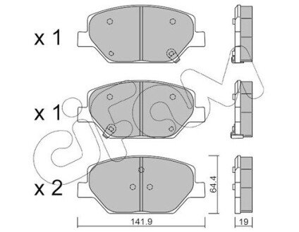 CIFAM OPEL Гальмівні колодки передні INSIGNIA B 17- 822-1178-0