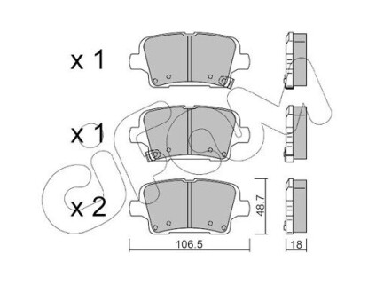 CIFAM OPEL гальмівні колодки задні INSIGNIA B 17- 822-1181-0