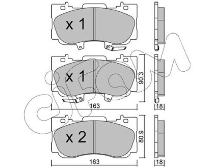 CIFAM FORD USA Колодки гальмівні передні MUSTANG 2.3 EcoBoost 822-1183-0