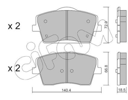 CIFAM VOLVO Колодки гальмівні передні XC40 18- 822-1186-0