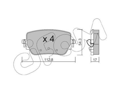 CIFAM DB Гальм. колодки задн. A-CLASS (W177) A 160 d (177.002) 19-, CLA (C118) CLA 200 (118.387) 19- 822-1196-0