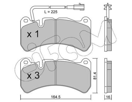 CIFAM DB Колодки гальмівні передні CLK 822-1201-0