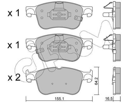 Гальм. колод. передн. FORD FOCUS 1.0 EcoBoost 18- CIFAM 822-1205-0 (фото 1)