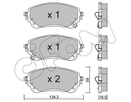 Колодки гальмівні (передні) Toyota Corolla XII 18-/Suzuki Swace 20- 82212340