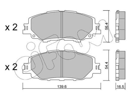 CIFAM TOYOTA Гальмівні колодки передн. COROLLA 1.6 VVTi 19- 822-1235-0