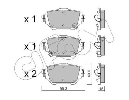 CIFAM TOYOTA Колодки гальмівні задні COROLLA 1.2-2.0H 10.18- 822-1236-0