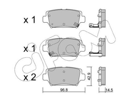 CIFAM MITSUBISHI гальмівні колодки задні ECLIPSE CROSS  17- 822-1240-0