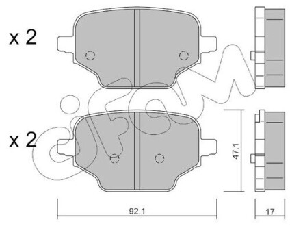 CIFAM CITROEN гальмівні колодки задн. BERLINGO 18-, OPEL COMBO 18-, TOYOTA 822-1245-0