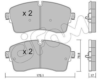 Колодки гальмівні (передні) Land Rover Range Rover 2.0/2.2D 11- (Teves) Q+ 82212500