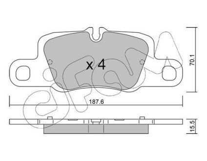 Колодки гальмівні (задні) Porsche 911 11-19/Panamera 10- 82212570