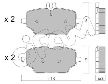 CIFAM DB Колодки гальмівні задні GLE (V167) GLE 300 d 4-matic (167.119) 18-23 822-1273-0