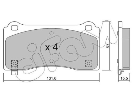 CIFAM TESLA Колодки гальм. передні Model 3/Y 822-1277-0