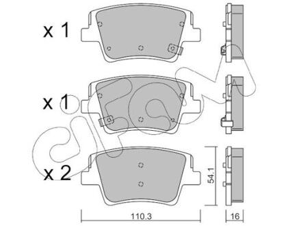 CIFAM HYUNDAI  Колодки гальмівні  задні SANTA FE IV 2.0 CRDi AWD 18- 822-1284-0