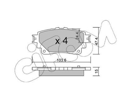 Колодки гальмівні (задні) Toyota Corolla 19-/ Yaris Cross 20- (Advics) 82212900