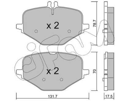 CIFAM DB Комплект гальмівних колодок задні G-CLASS (W463) AMG G 63 (463.276, 463.277) 18- 822-1309-0