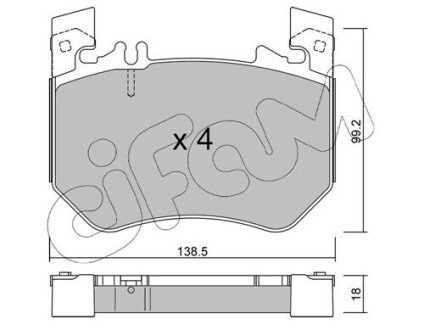 Колодки гальмівні (передні) MB S-class (W223) 20- (Brembo) 82213110