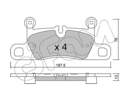 CIFAM PORSCHE Колодки гальмівні задні TAYCAN 19- 822-1315-0