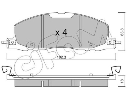 CIFAM FORD Колодки гальмівні передні EXPLORER (U6_) 3.0 EcoBoost Plug-in Hybrid AWD 2019- 822-1330-0