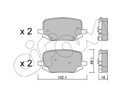 CIFAM FORD USA Гальмівні колодки Explorer 3.0 19- 822-1331-0