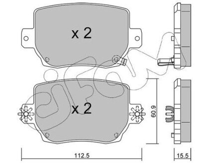 Гальмівні колодки задн. Tesla Model 3/Model Y 18- 822-1334-0