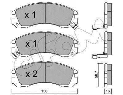 Дисковые тормозные колодки (передние) CIFAM 822-134-0 (фото 1)
