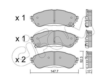 CIFAM FORD Колодки гальмівні задні  RANGER (TKE) 2.0 EcoBlue 4x4 822-1344-0