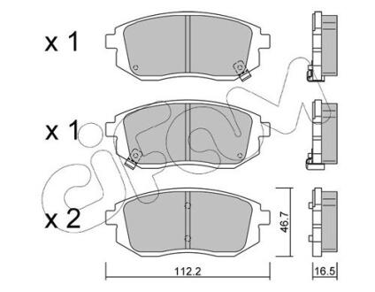 CIFAM DACIA Колодки гальмівні передні SPRING EV (B6M1) 20- 822-1353-0