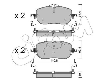 CIFAM DB Колодки гальмівні передні W206, S206 822-1355-0