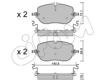 CIFAM DB Колодки гальмівні передні W206, S206 822-1356-0