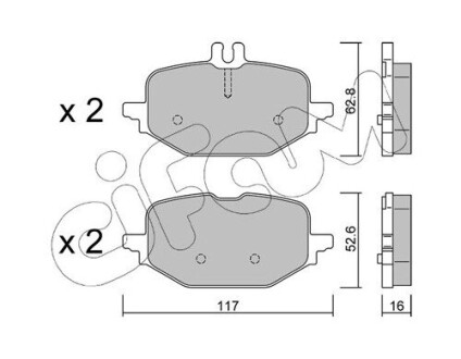 CIFAM DB Колодки гальмівні задні W206, S206 822-1359-0