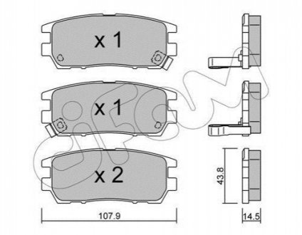 Тормозные колодки (задние) CIFAM 822-151-0 (фото 1)