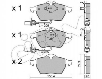 Тормозные колодки (передние) CIFAM 822-181-3 (фото 1)