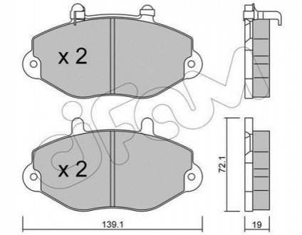 Тормозные колодки (передние) CIFAM 822-195-1 (фото 1)