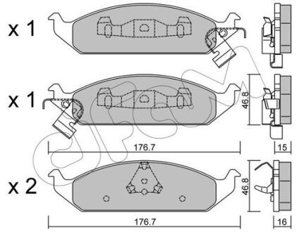 CIFAM CHRYSLER тормозні колодки передн. STRATUS -01 822-355-0