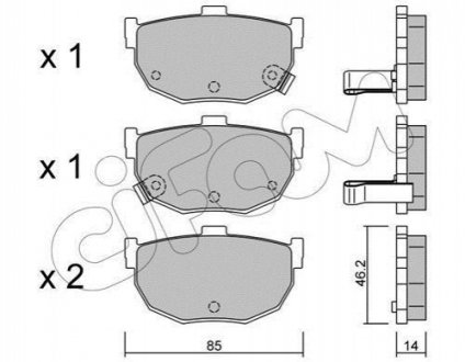 CIFAM KIA Колодки тормозные задние дисковые Cerato,Hyundai 822-362-0