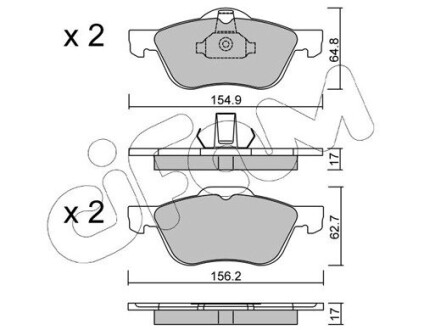 CIFAM NISSAN Гальмівні колодки передн. PRIMERA 96-02 822-489-0